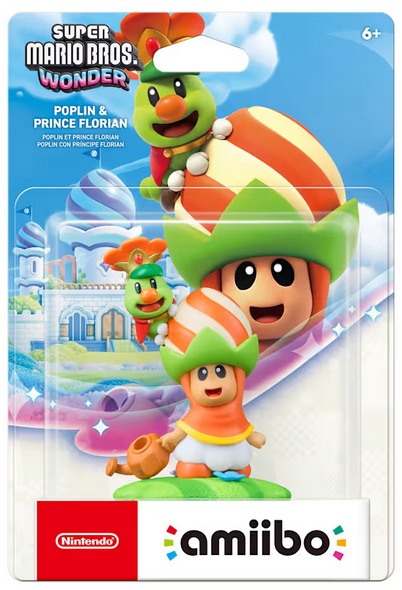 Amiibo Poplin & Prince Florian (Super Mario Bros Wonder)