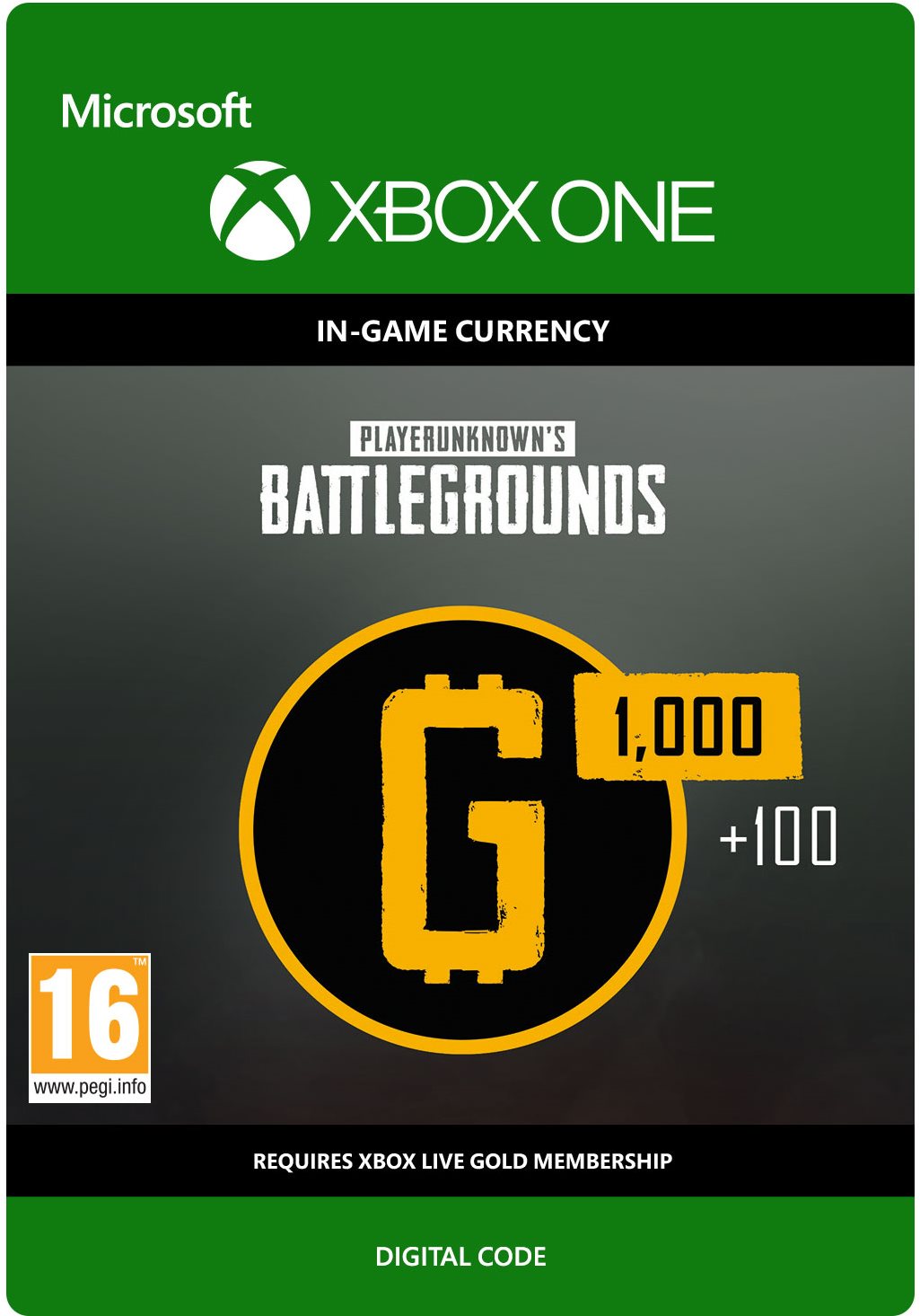 PLAYERUNKNOWN'S BATTLEGROUNDS 1,100 G-Coin  - Xbox Digital