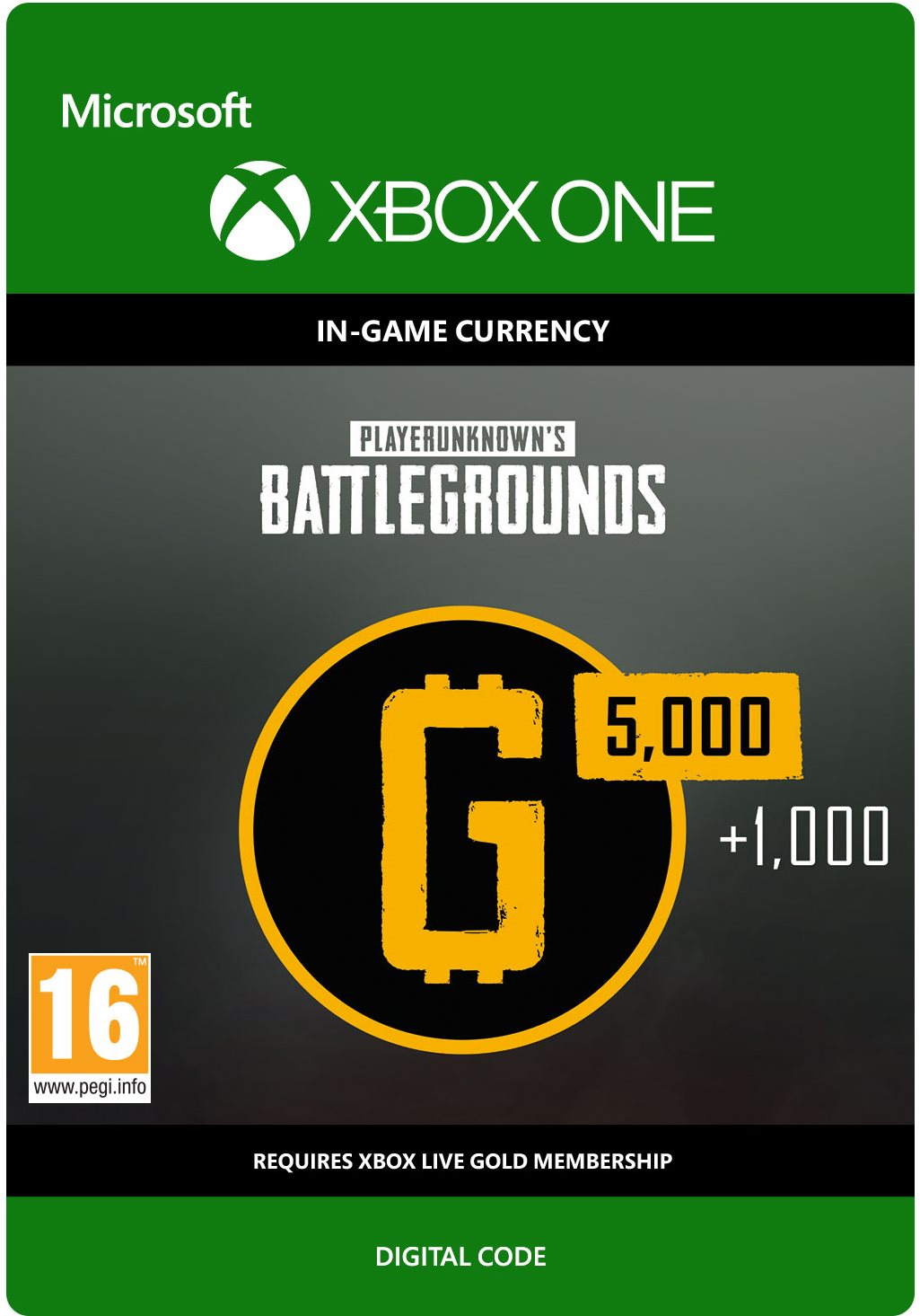PLAYERUNKNOWN'S BATTLEGROUNDS 6,000 G-Coin  - Xbox Digital