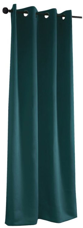 Mybesthome Sierra Blackout Zatemňovací závěs s kroužky, 135 × 250 cm, petrolejový, 1 ks