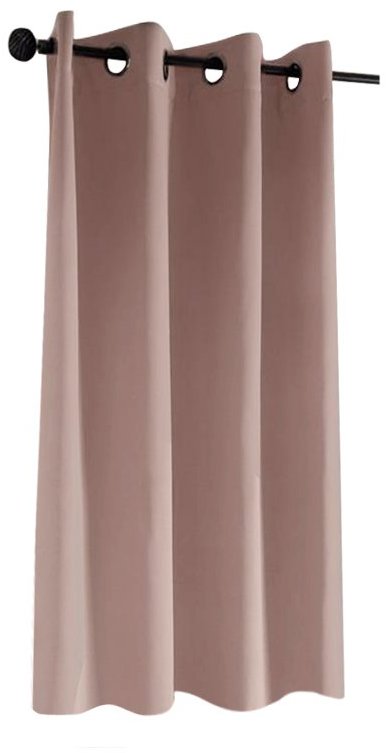 Mybesthome New Vitoria Blackout Zatemňovací krátký závěs s kroužky, 135 × 160 cm, růžová, 1 ks