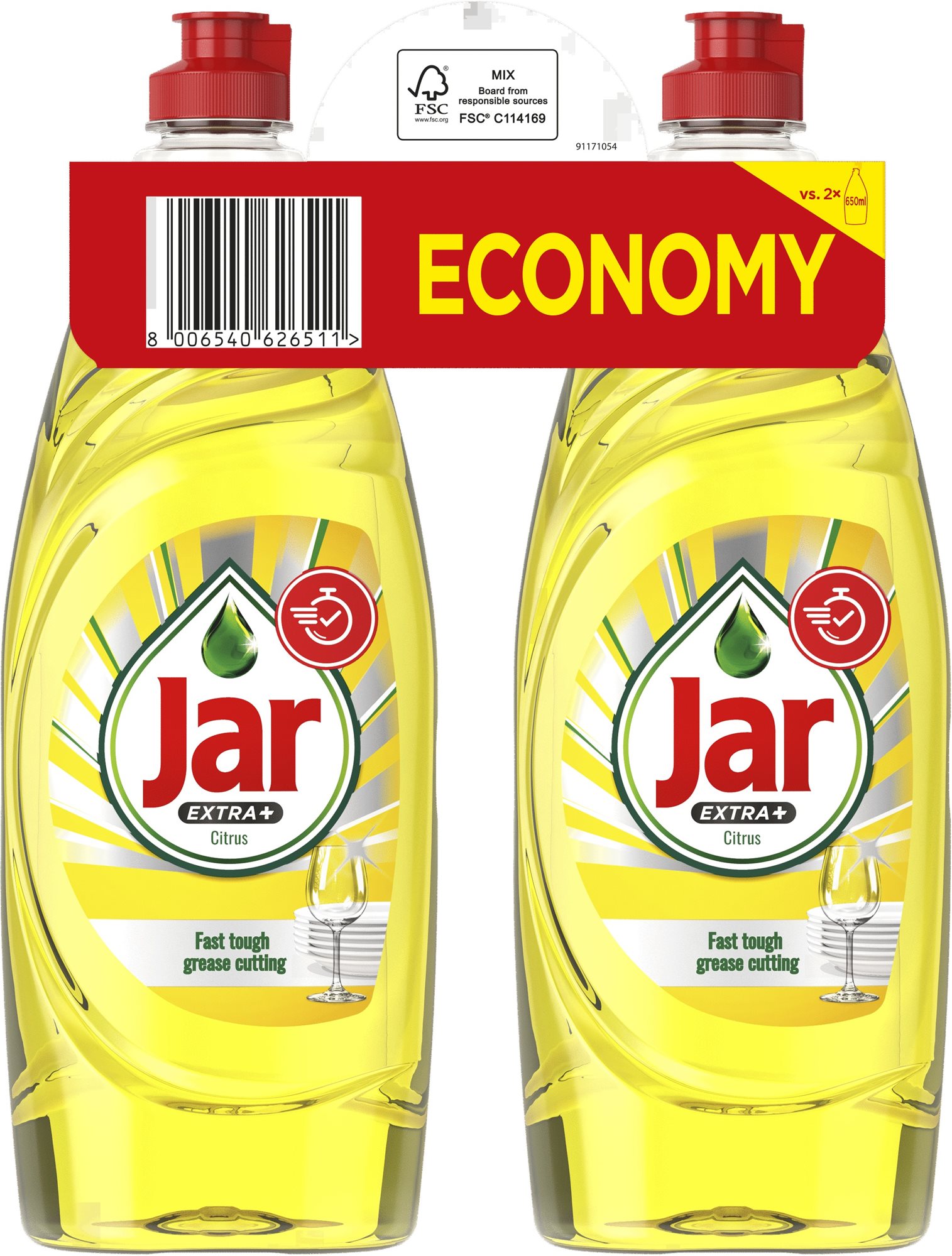 JAR Extra+ s citrusovou vůní 2× 650 ml