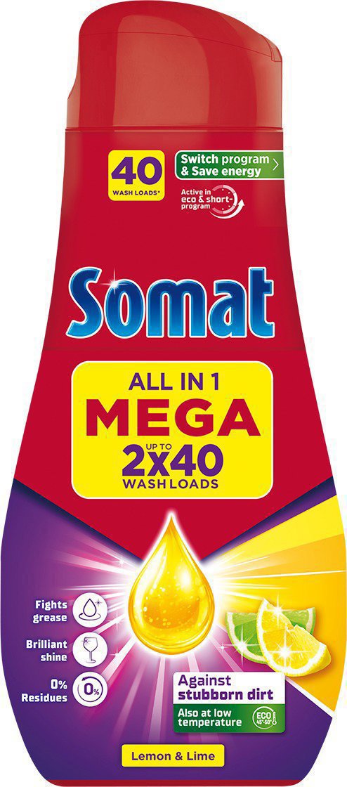 SOMAT All-in-1 Lemon & Lime 80 dávek, 1,44 l