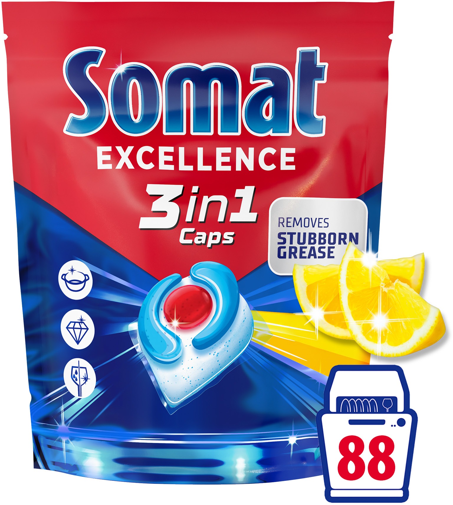SOMAT 3in1 Lemon 88 ks