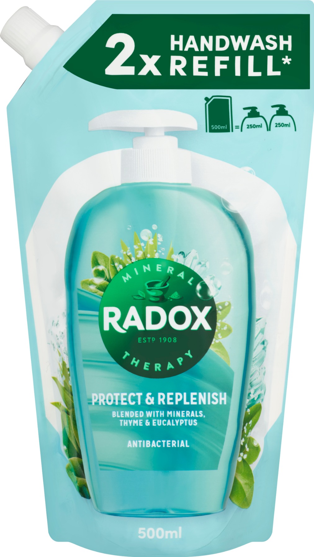 Radox Protect + Replenish tekuté mýdlo náhradní náplň 500ml