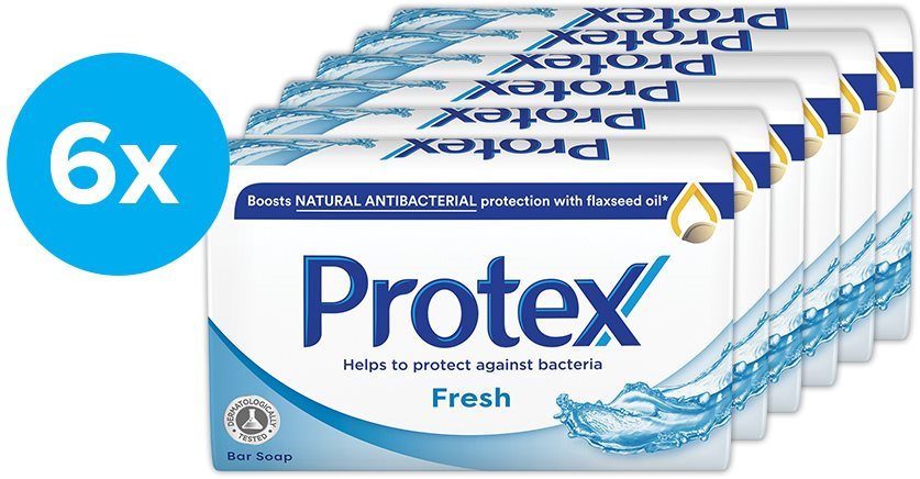 PROTEX Fresh s přirozenou antibakteriální ochranou 6 × 90 g