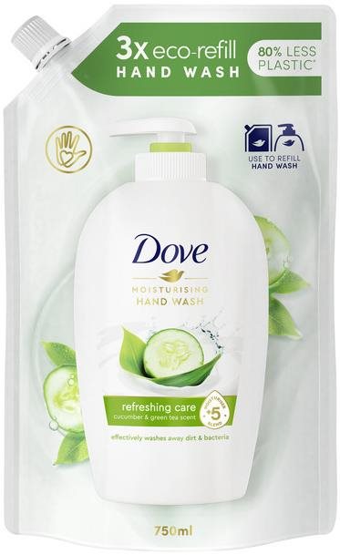 DOVE Tekuté mýdlo Refreshing Care náhradní náplň 750 ml