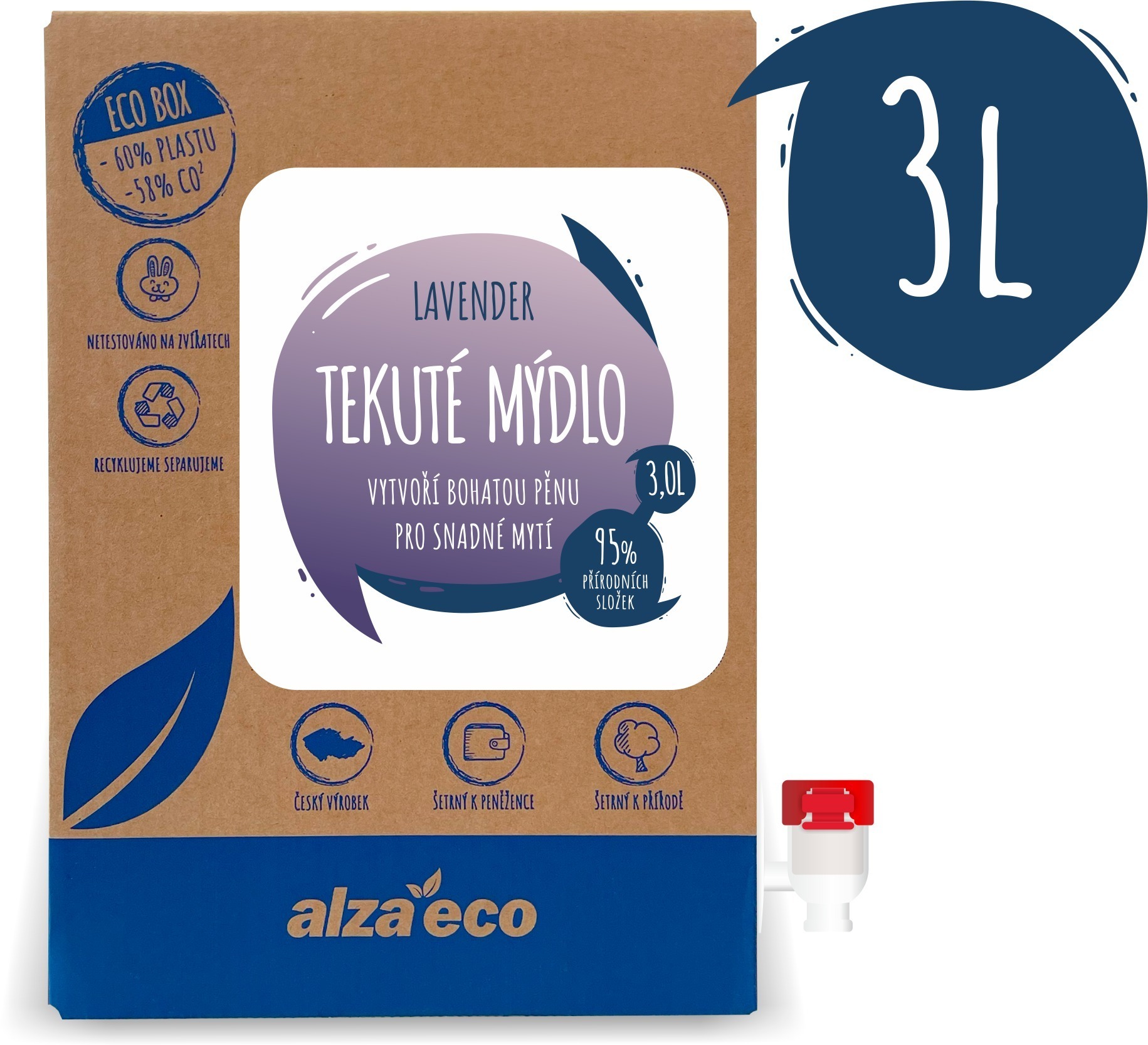 AlzaEco Tekuté mýdlo Lavender 3 l