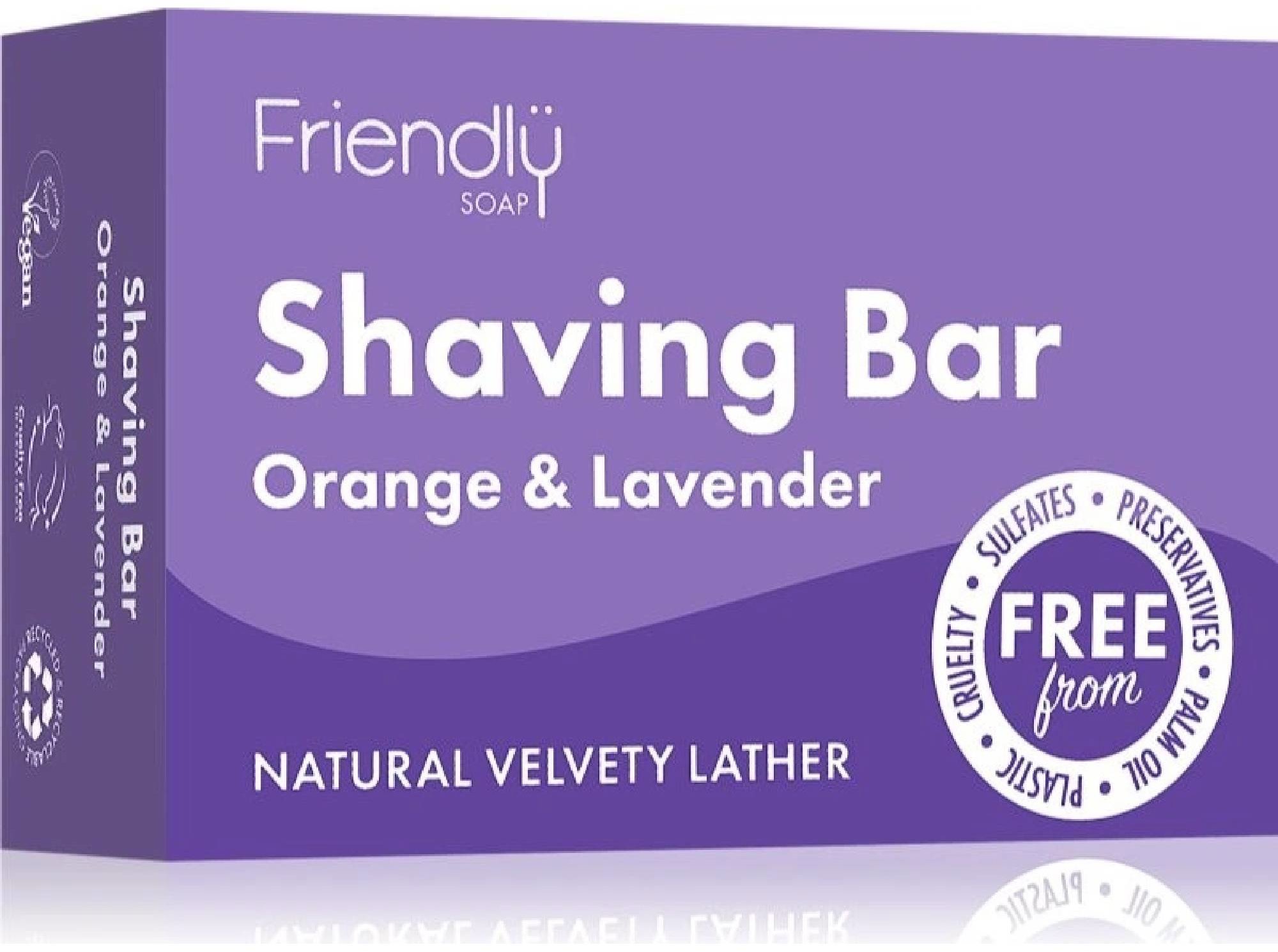 Friendly Soap Přírodní mýdlo na holení pomeranč a levandule