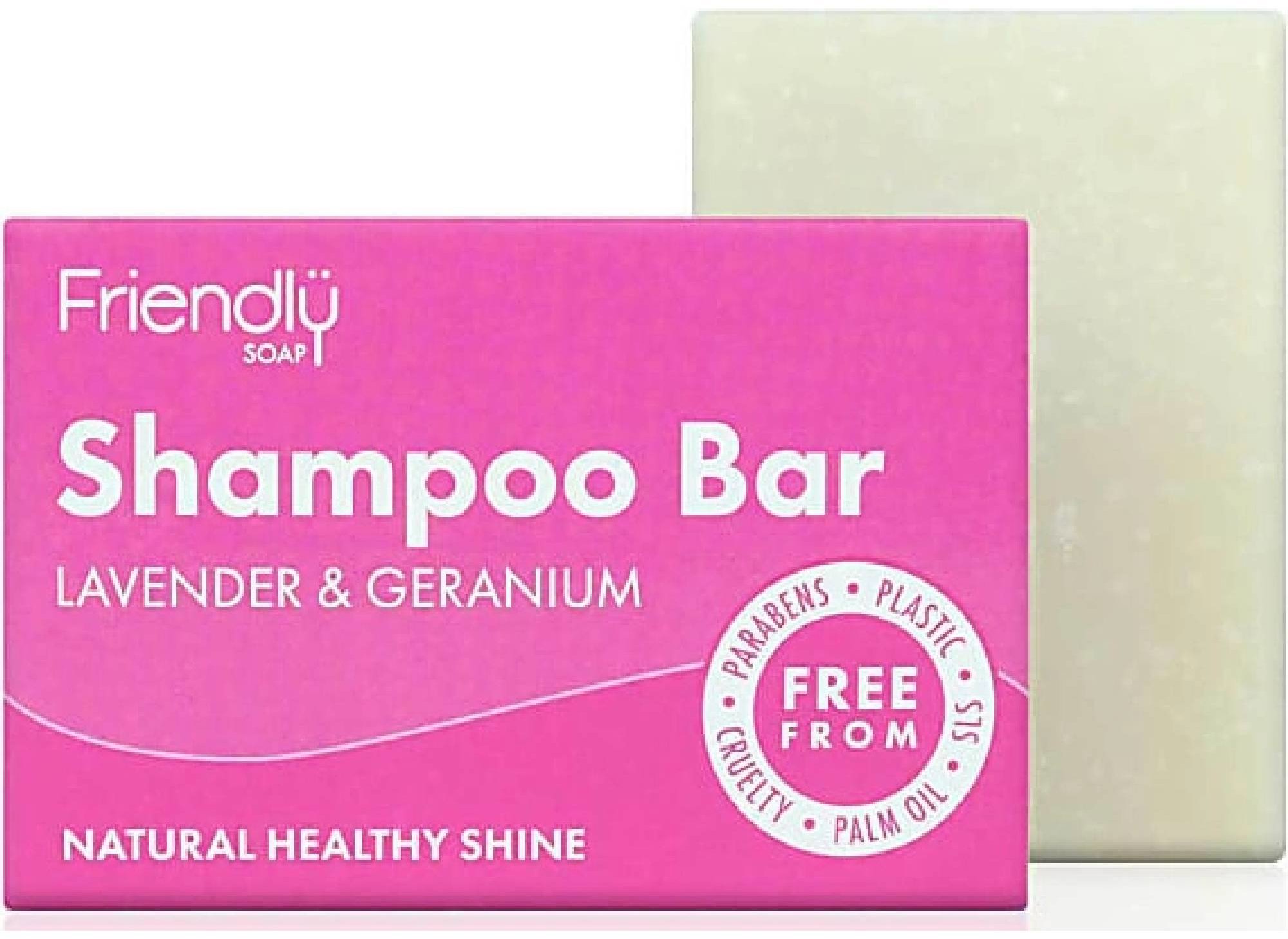 Friendly Soap Přírodní mýdlo na vlasy levandule a pelargónie