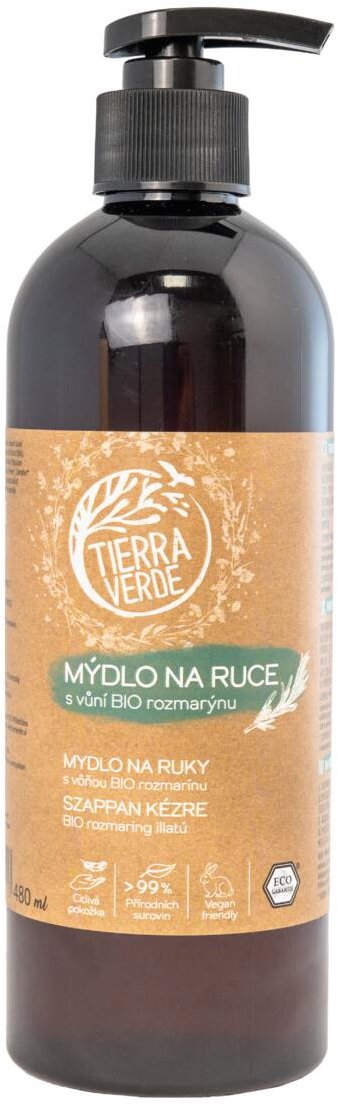 TIERRA VERDE Tekuté mýdlo na ruce Bio rozmarýn 480 ml