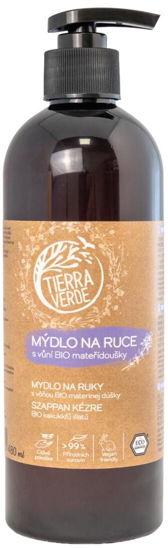 TIERRA VERDE Tekuté mýdlo na ruce Bio mateřídouška 480 ml