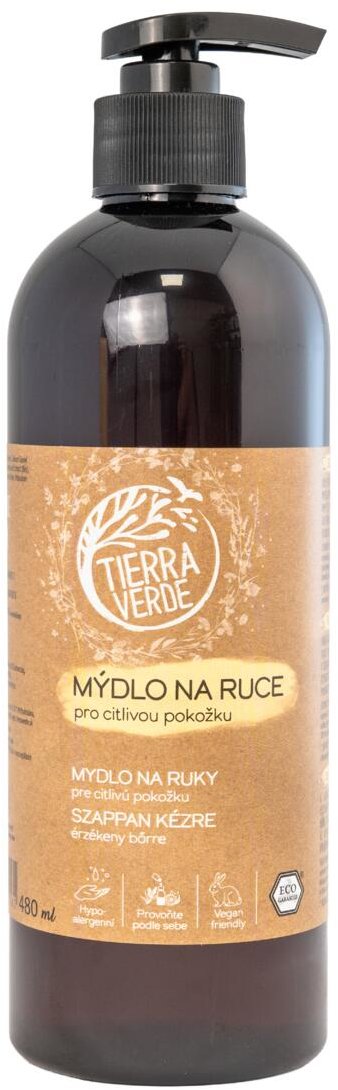 TIERRA VERDE Tekuté mýdlo na ruce pro citlivou pokožku 480 ml