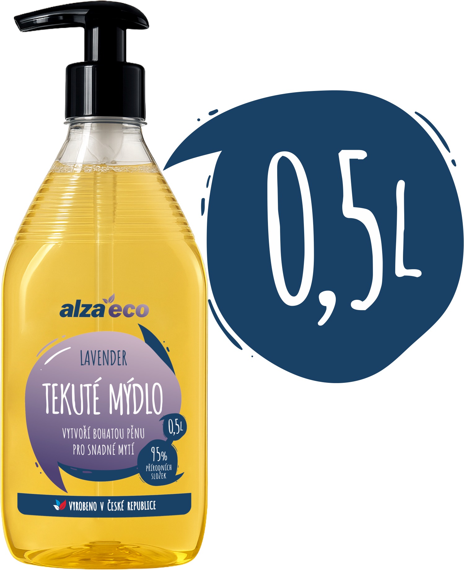 AlzaEco Tekuté mýdlo Levander 500 ml