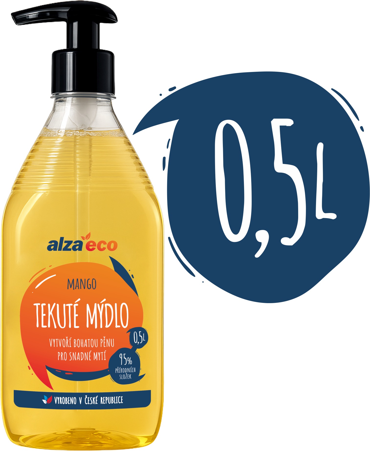AlzaEco Tekuté mýdlo Mango 500 ml