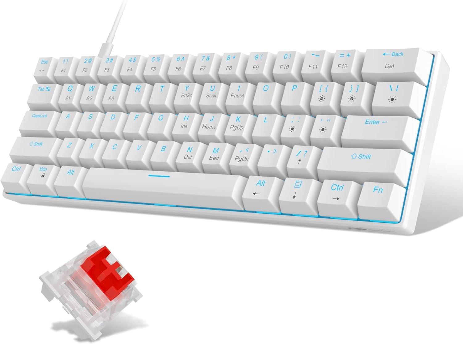 MageGee MK-STAR61-W Mechanical Keyboard - US