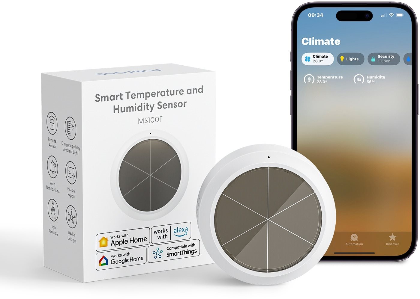 Meross Smart Temperature and Humidity Sensor MS100F