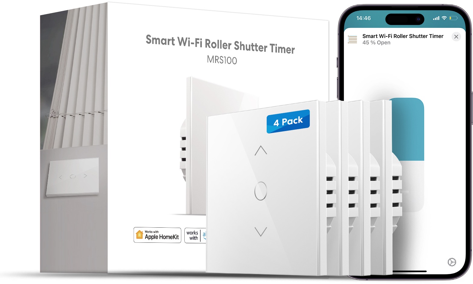 Meross Smart Wi-Fi Roller Shutter Timer Neutral Wire Required