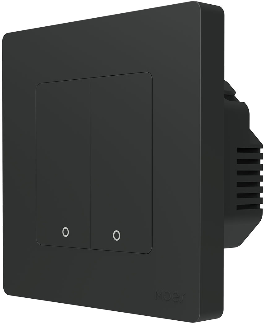 MOES ZS-SR-EU2, Zigbee, 2Gang, Gray