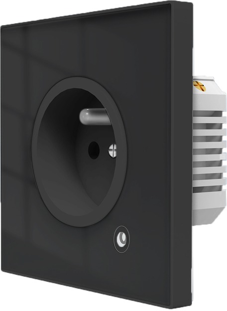 MOES Smart Wall Socket, Zigbee, FR, 16A, Black