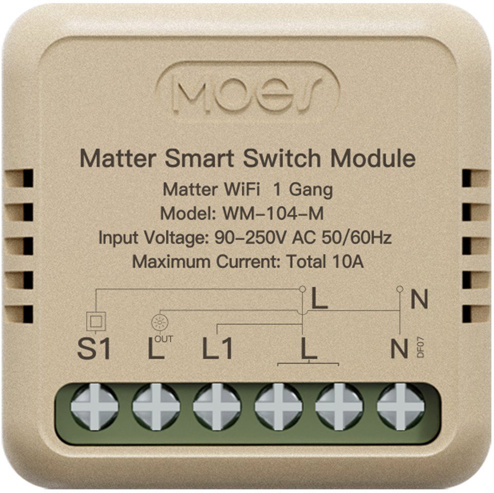 MOES Mini Matter Wifi Smart Switch 1gang