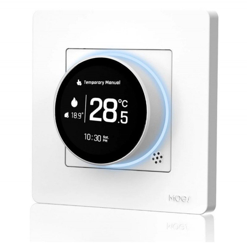 MOES Smart ZigBee Thermostat, GB Electric Floor Heating 16A, White