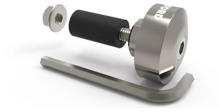 Oxfort Bar Ends 1 s redukcí pro vnitřní průměr 13 a 18 mm, vnější 22 a 28,6 mm, stříbrné, pár