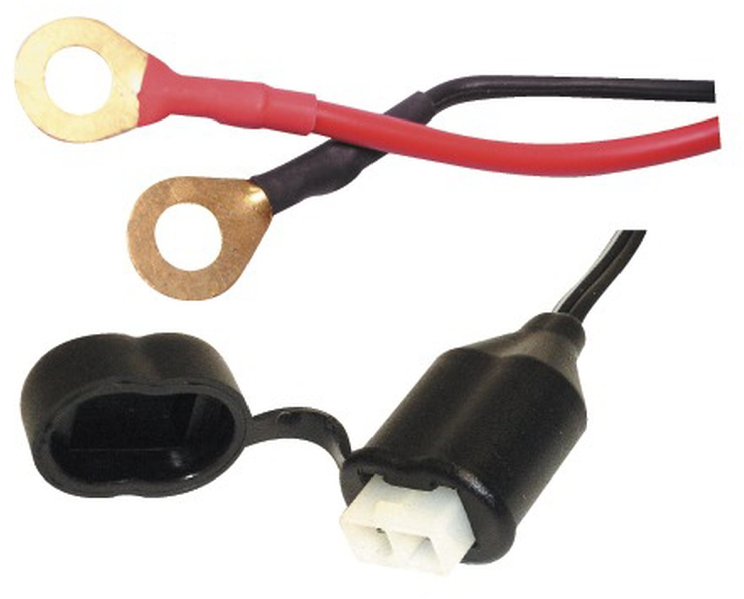 OXFORD prodloužený kabel s očkovými klipy a pojistkou 0,5 m