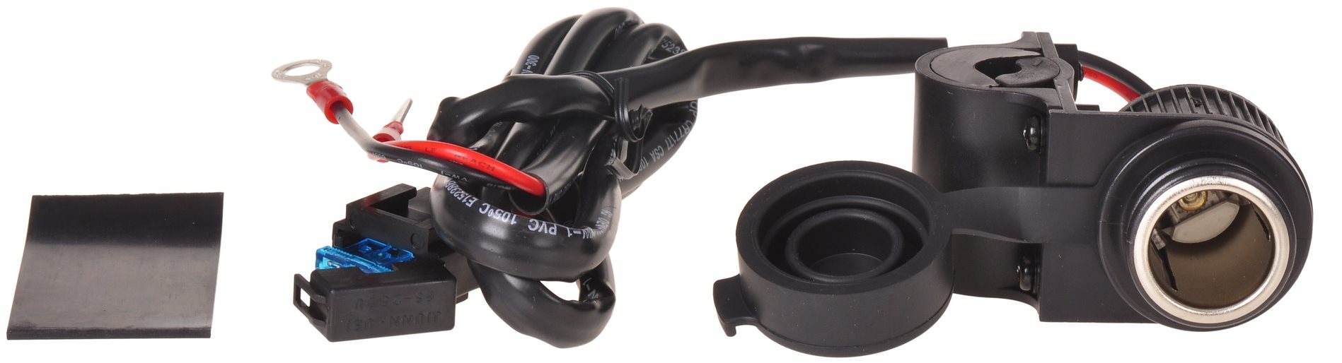 OXFORD zásuvka 12V standard s objímkou pro uchycení k řidítků a trubkám o průměru 22 a 25mm