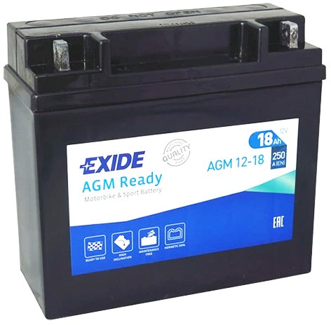 EXIDE BIKE Factory Sealed 18Ah, 12V, AGM12-18 (GARDEN)