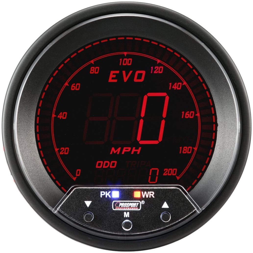 PROSPORT EVO přídavný 85 mm rychloměr/tachometr s možností měření pomocí GPS