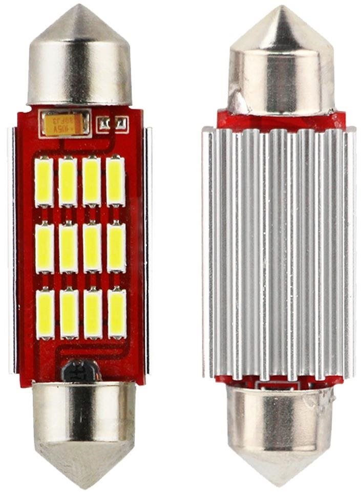 SEFIS LED žárovka sufit 39mm 12V 12SMD CANBUS