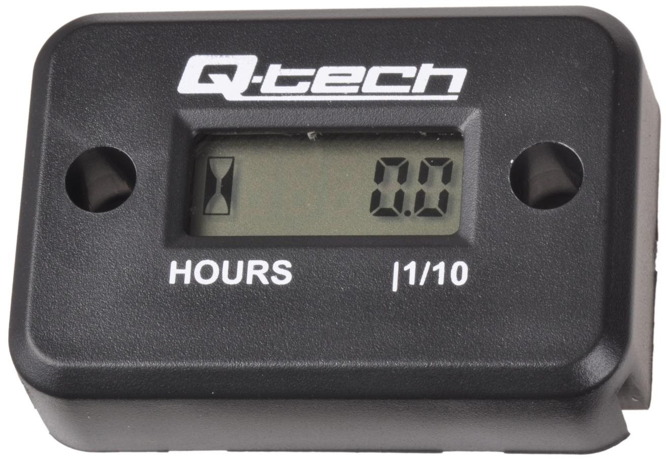 Q-TECH měřič motohodin, (černý)