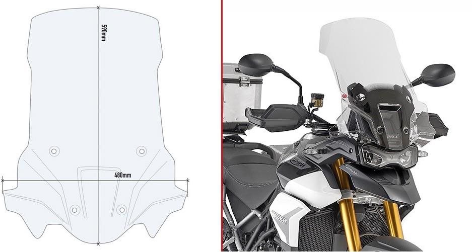 KAPPA KD6418ST čiré plexi TRIUMPH Tiger 900 Rally