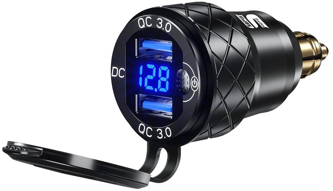 SEFIS 2x USB zásuvka - nabíječka(Typ: DIN HELLA) QC 3.0 USB-A