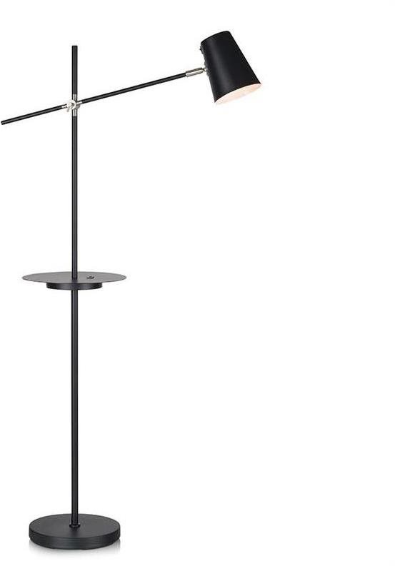 Markslöjd 107307 - Stojací lampa s USB LINeAR 1xE14/40W/230V