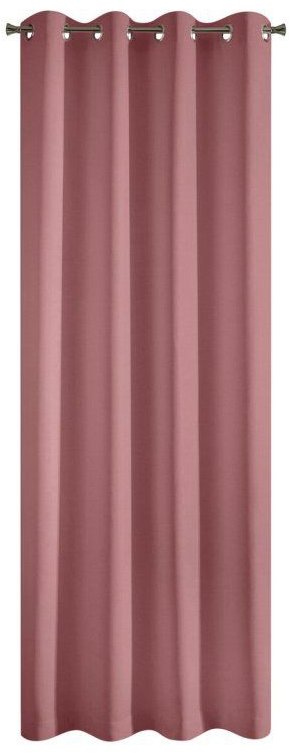 Mybesthome EASY TOP dekorační závěs s kroužky 140 × 250 cm, tmavě růžový, 1 ks