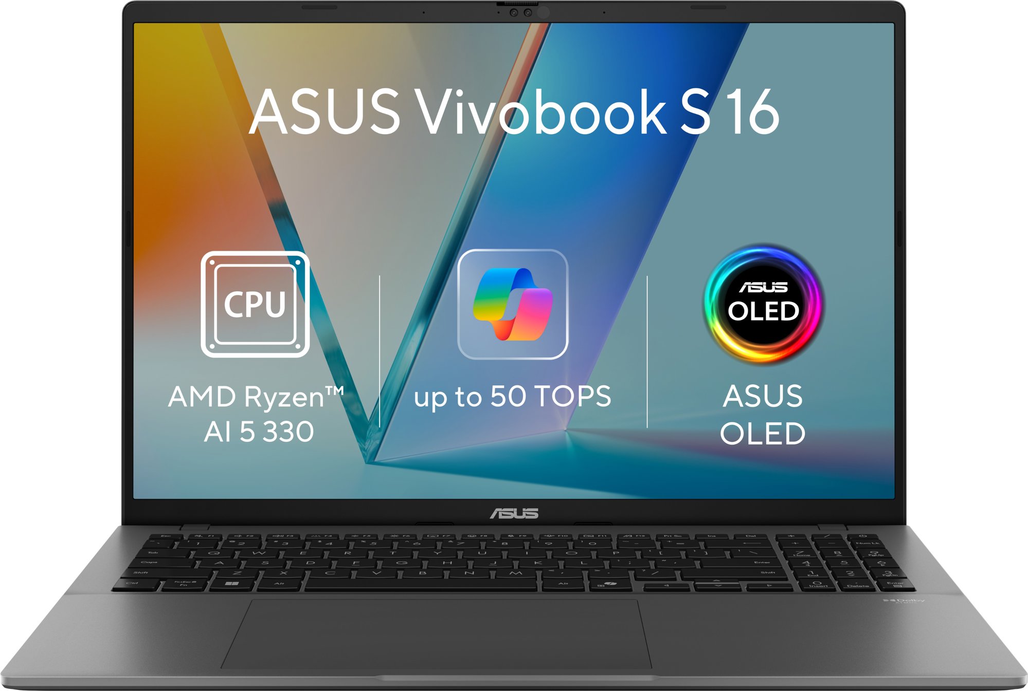 ASUS Vivobook S16 M3607KA-OLED056WZ Matte Gray (bez adaptéru)