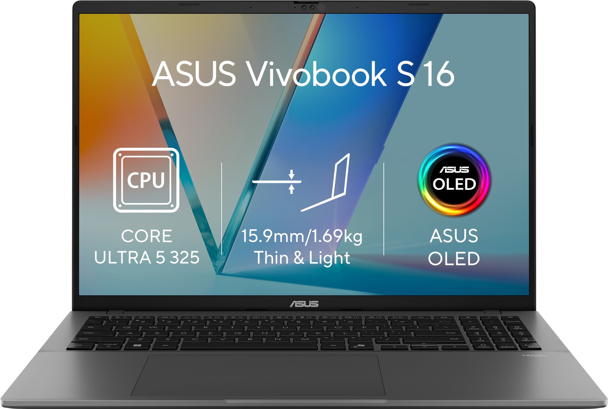 ASUS Vivobook S16 S3607AA-OLED047WZ Matte Gray (bez adaptéru)