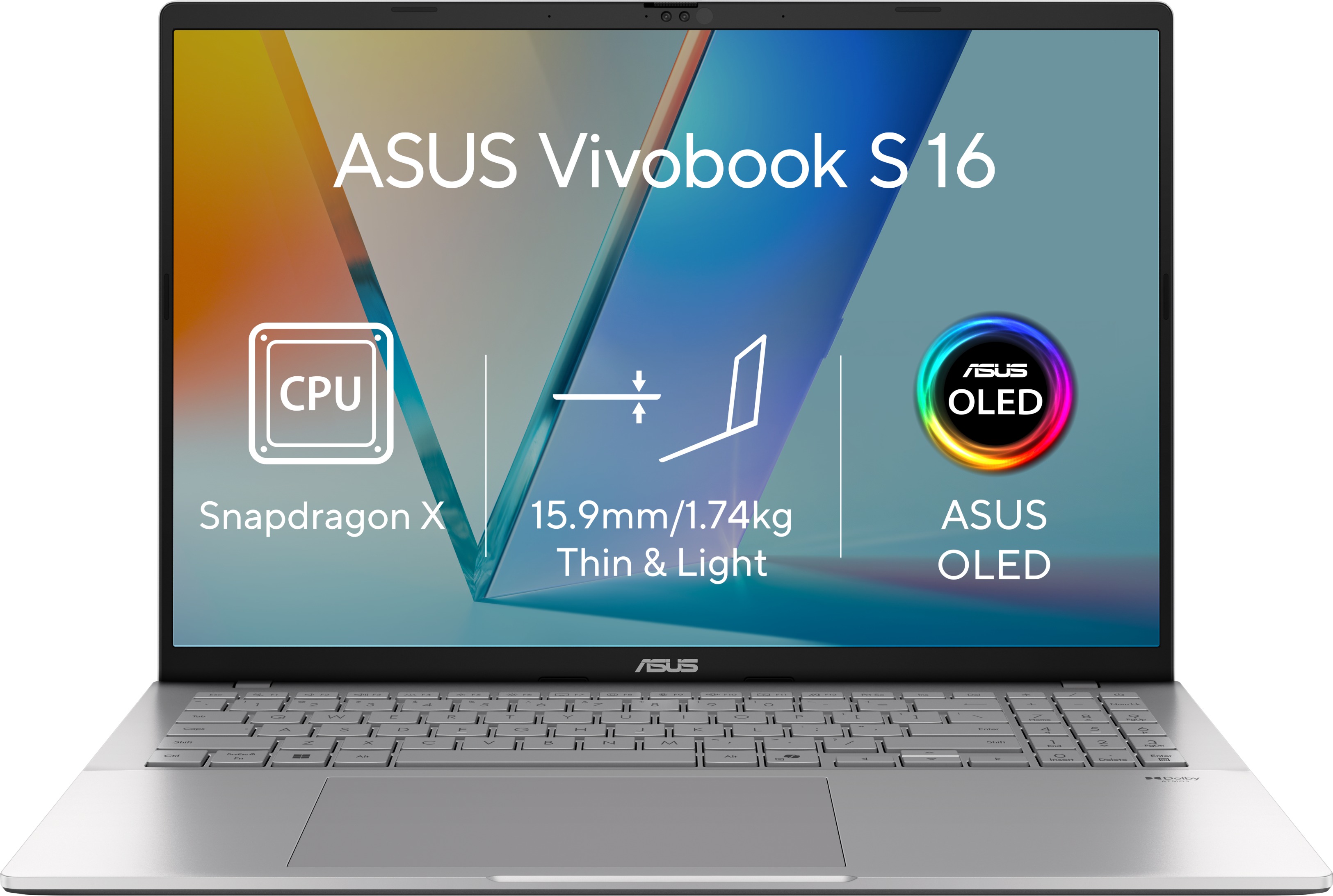 ASUS Vivobook S16 S3607QA-OLED101WZ Cool Silver (bez adaptéru)