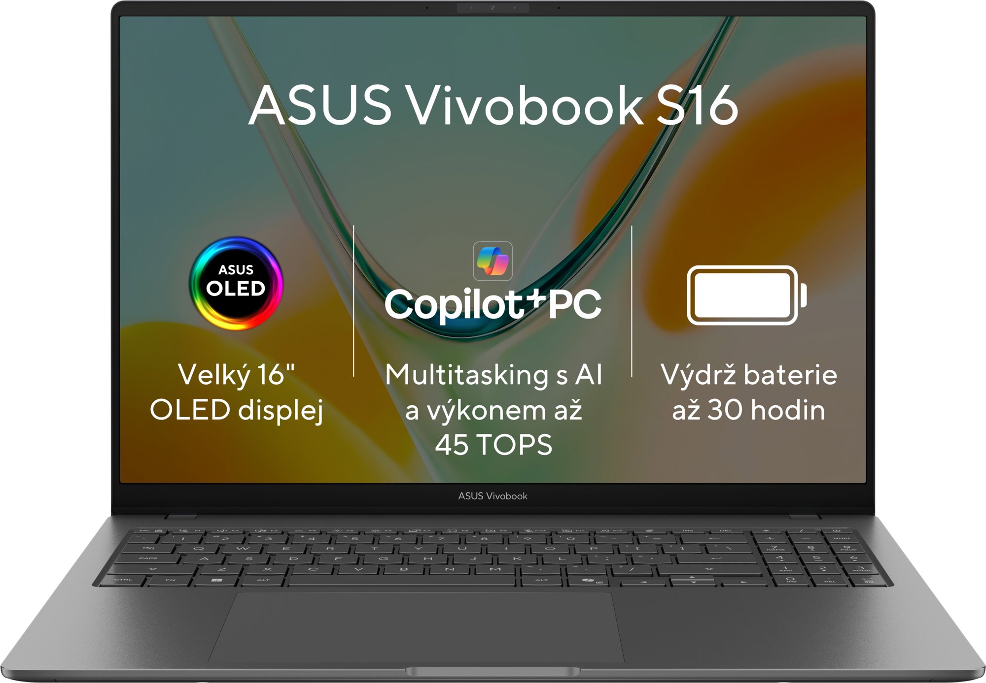 ASUS Vivobook S16 S5608QA-OLED265W Matte Gray celokovový (bez adaptéru)