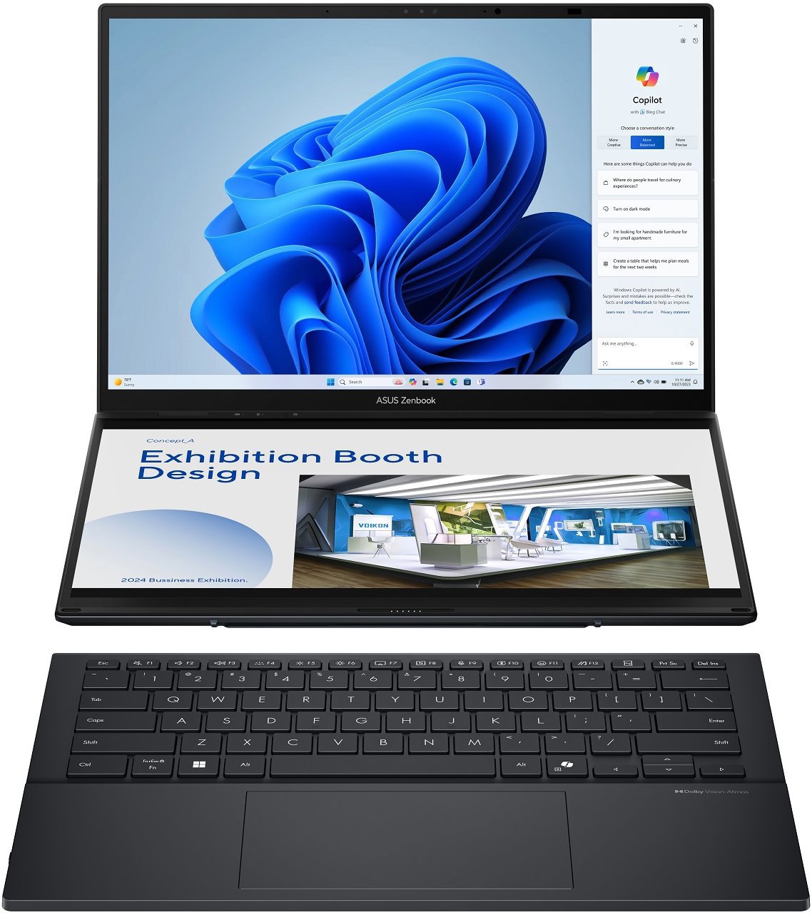 ASUS Zenbook DUO UX8406CA-OLED521WZ Inkwell Gray kovový (bez adaptéru)