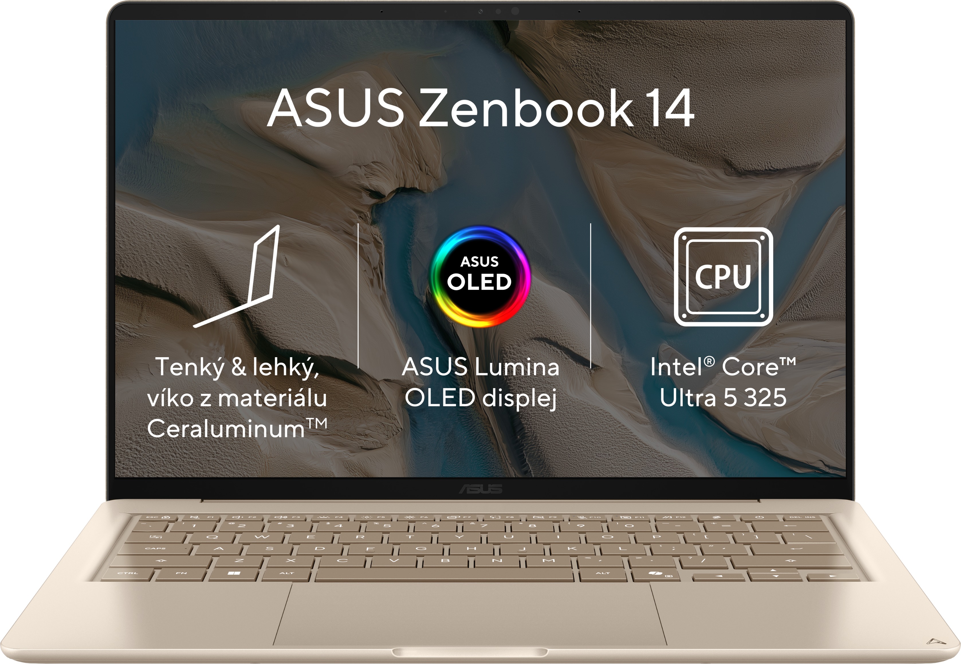 ASUS Zenbook 14 UX3480AA-OLED348W Zabriskie Beige celokovový (bez adaptéru)