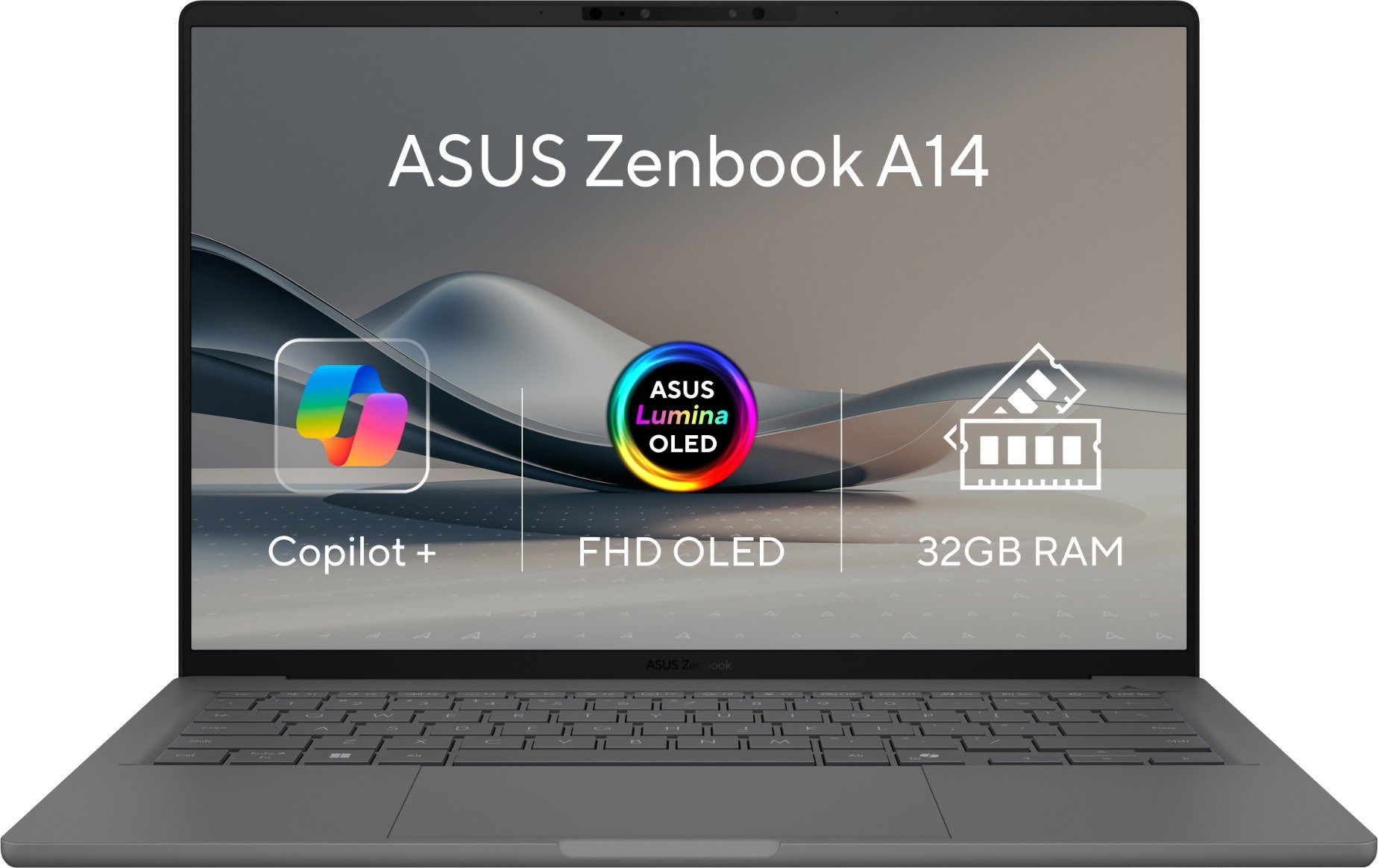 ASUS Zenbook A14 UX3407QA-OLED306W v odstínu Iceland Gray