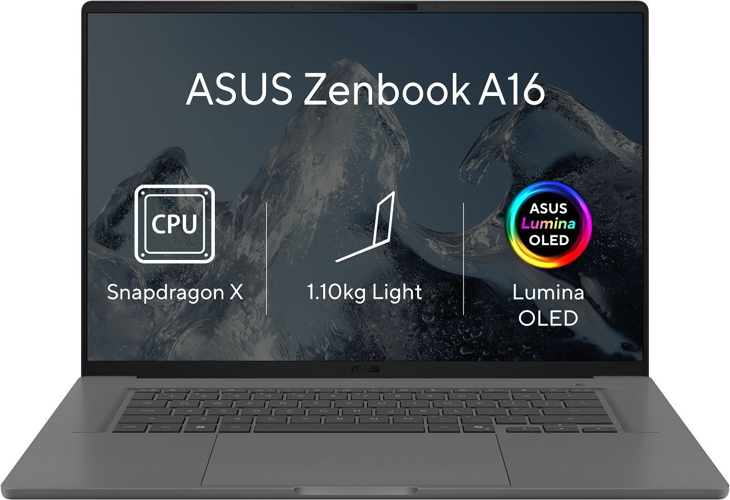ASUS Zenbook A16 UX3607QA-OLED116W Iceland Gray celokovový (bez adaptéru)