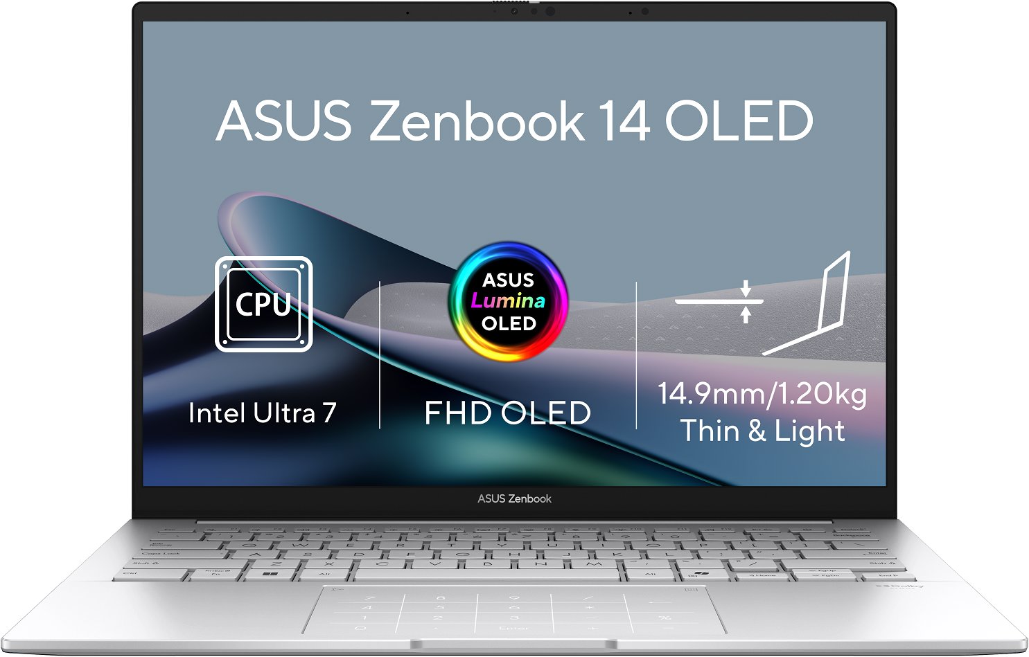 ASUS Zenbook 14 UX3405CA-OLED237W Foggy Silver celokovový notebook