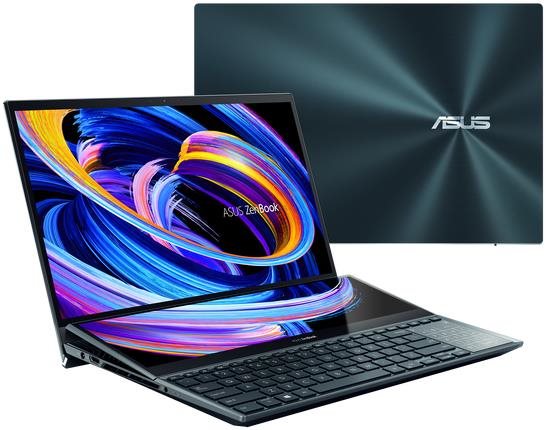 Repasované - ASUS ZenBook Pro Duo OLED UX582HM-OLED032W Celestial Blue celokovový