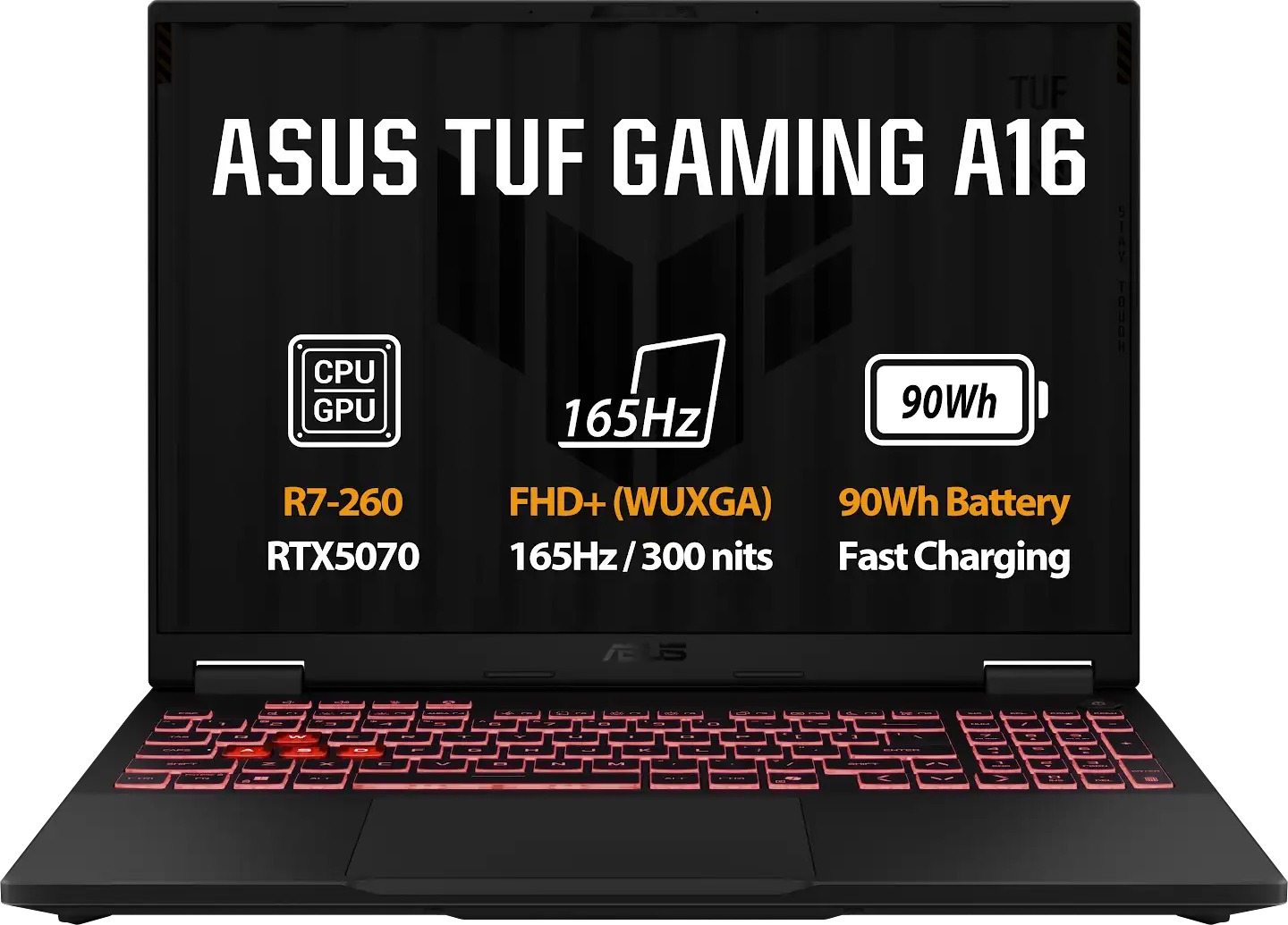 ASUS TUF Gaming A16 FA608UP-RV102Z Jaeger Gray (bez adaptéru)