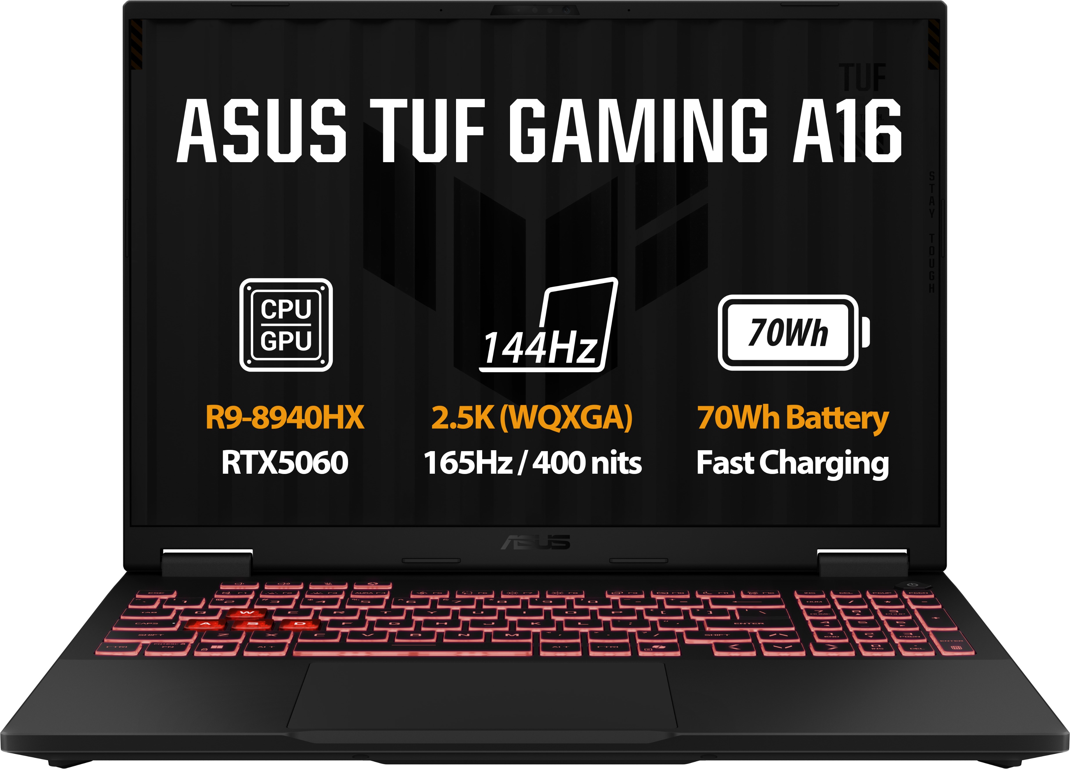 ASUS TUF Gaming A16 FA608PM-QT140WZ Jaeger Gray (bez adaptéru)