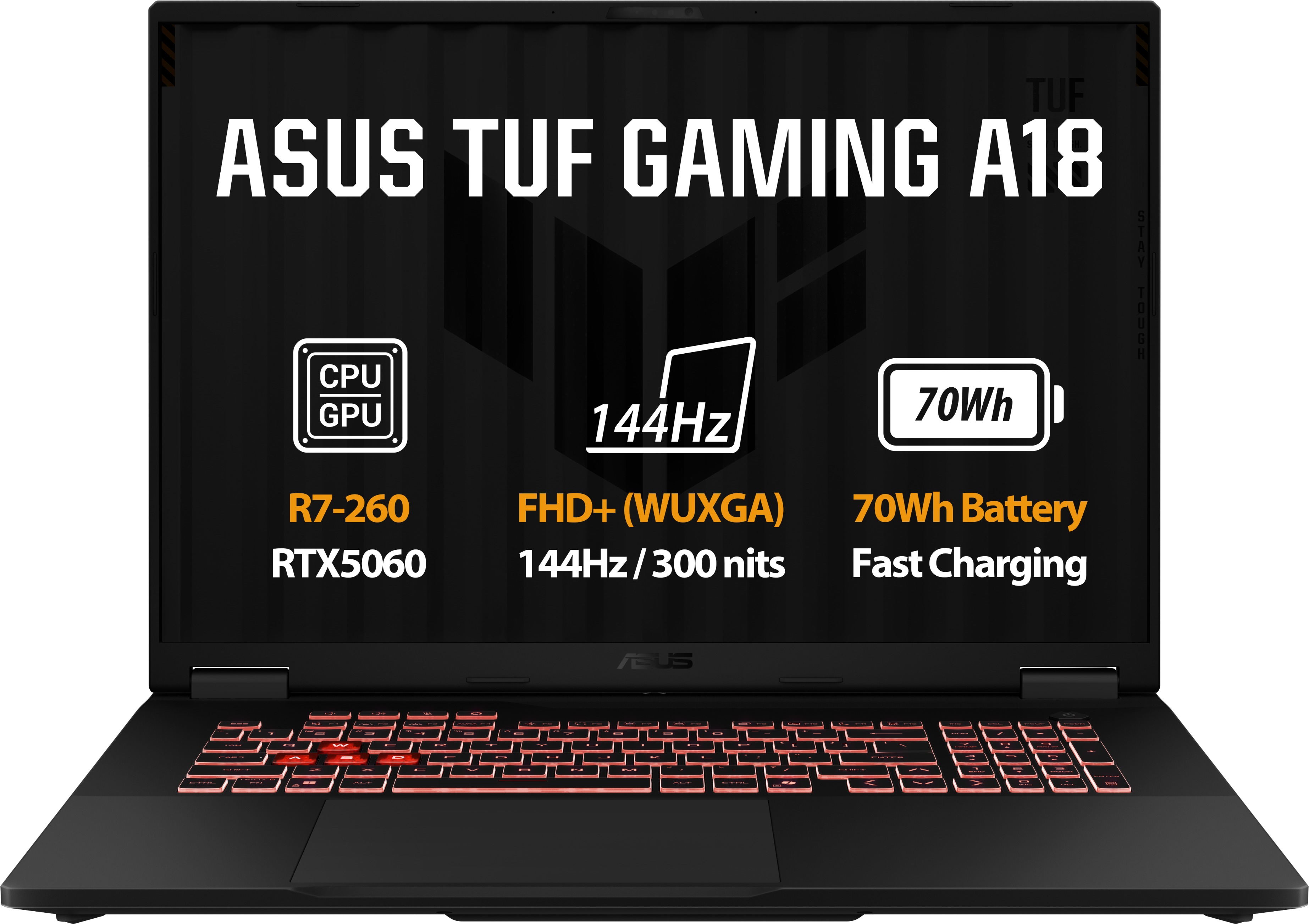 ASUS TUF Gaming A18 FA808UM-S8132WZ Jaeger Gray (bez adaptéru)